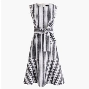✨J crew linen stripe dress